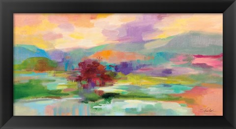 Framed Sunset Lake Hues Print