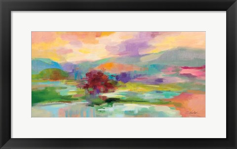 Framed Sunset Lake Hues Print