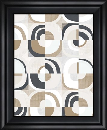 Framed Broken Record Neutral Crop Print