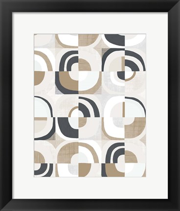 Framed Broken Record Neutral Crop Print