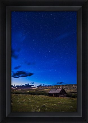 Framed Ursa Major Over Old Farmstead, Saskatchewan, Canada Print