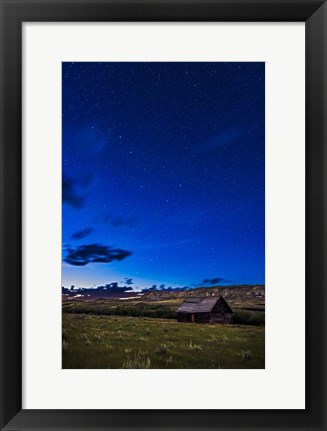 Framed Ursa Major Over Old Farmstead, Saskatchewan, Canada Print