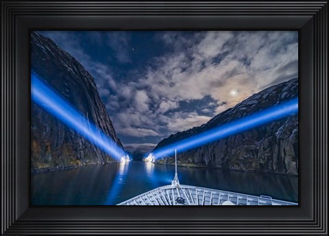 Framed Ferry Ship MS Trollfjord Print