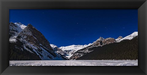 Framed Orion Setting Over Victoria Glacier Print