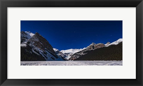 Framed Orion Setting Over Victoria Glacier Print