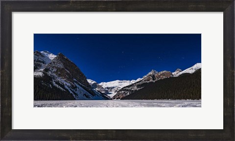 Framed Orion Setting Over Victoria Glacier Print