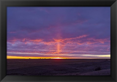 Framed Light Pillar Off the Rising Sun Print