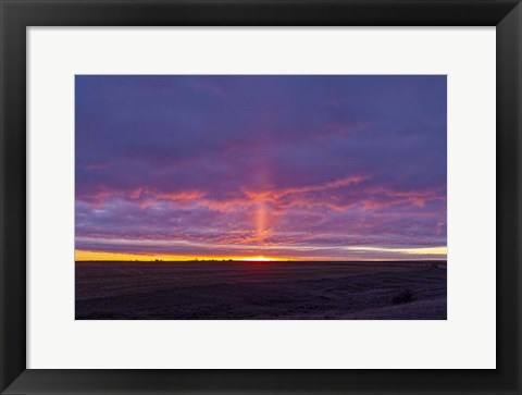 Framed Light Pillar Off the Rising Sun Print