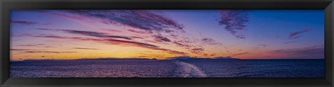 Framed Sunset on the Barents Sea Print