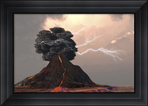 Framed Lightning and Thunder Crack Print