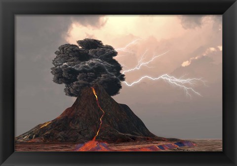 Framed Lightning and Thunder Crack Print