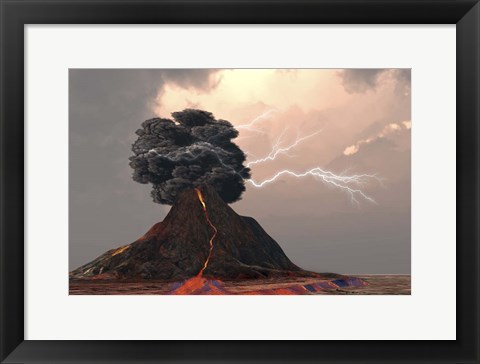 Framed Lightning and Thunder Crack Print