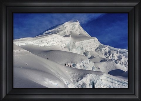 Framed Mountaineers, Cordillera Blanca Mountain Range in Peru Print