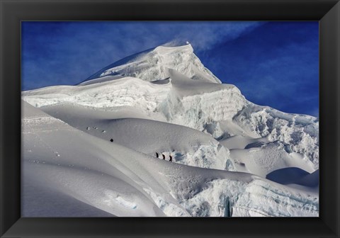 Framed Mountaineers, Cordillera Blanca Mountain Range in Peru Print