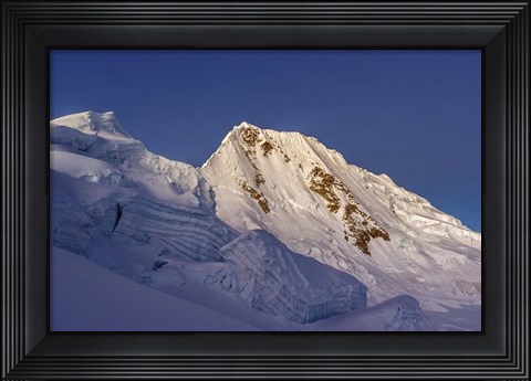 Framed Quitaraju Mountain in the Cordillera Blanca in the Andes Of Peru Print