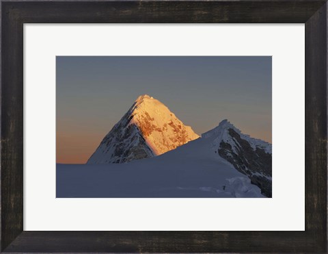 Framed Sunrise on Artesonraju Mountain, Peru Print