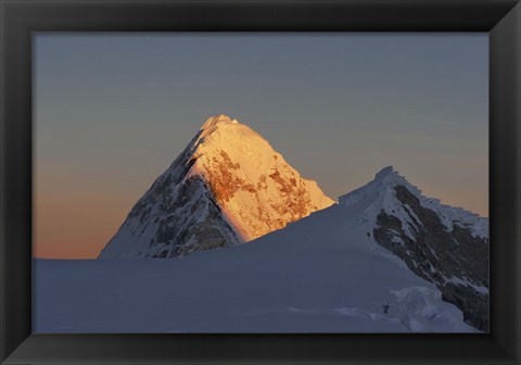 Framed Sunrise on Artesonraju Mountain, Peru Print