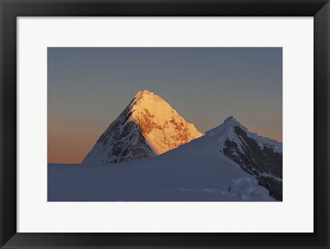 Framed Sunrise on Artesonraju Mountain, Peru Print