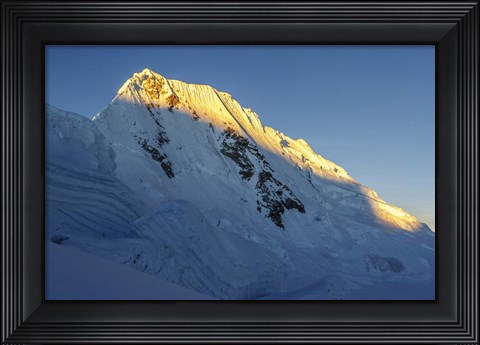 Framed Sunrise on Quitaraju Mountain in the Cordillera Blanca in the Andes Print
