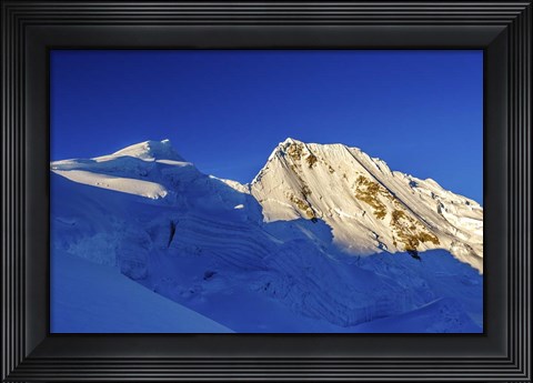 Framed Quitaraju Mountain in the Cordillera Blanca in the Andes Of Peru Print