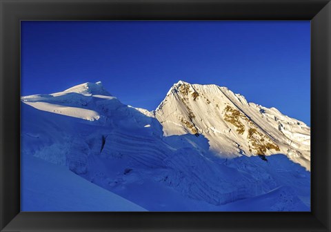 Framed Quitaraju Mountain in the Cordillera Blanca in the Andes Of Peru Print