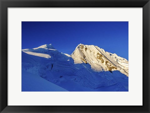 Framed Quitaraju Mountain in the Cordillera Blanca in the Andes Of Peru Print