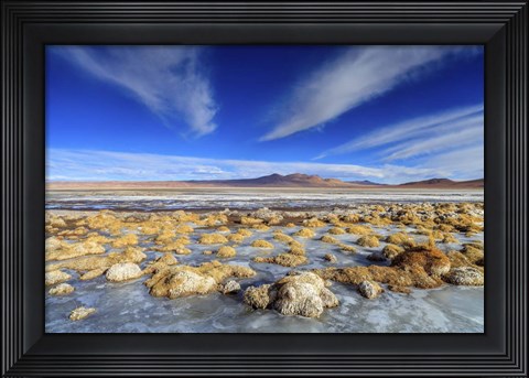 Framed Panoramic View Of the Salar De Tara in Chile Print