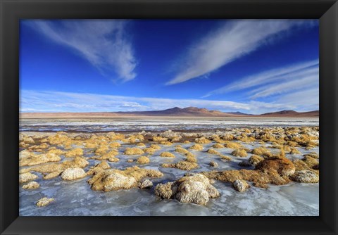 Framed Panoramic View Of the Salar De Tara in Chile Print