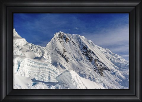 Framed Quitaraju Mountain in the Cordillera Blanca in the Andes Of Peru Print