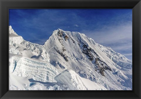 Framed Quitaraju Mountain in the Cordillera Blanca in the Andes Of Peru Print