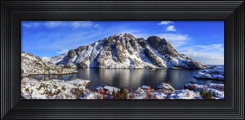 Framed Fishing Village (Lofoten Islands), Norway Print