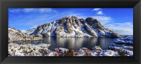 Framed Fishing Village (Lofoten Islands), Norway Print