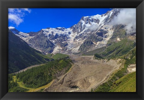 Framed Monte Rosa Glacier, Italy Print