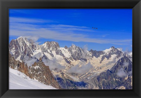 Framed Glacier Du Talefre As Seen from La Vallee Blanche, France Print