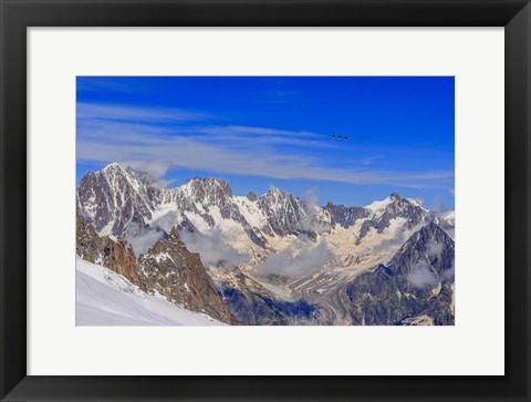 Framed Glacier Du Talefre As Seen from La Vallee Blanche, France Print