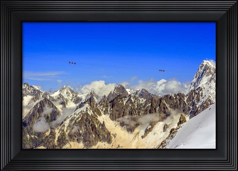 Framed Aiguille De Leschaux and Petit Jorasse Mountains Print