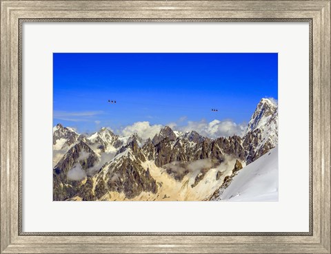 Framed Aiguille De Leschaux and Petit Jorasse Mountains Print