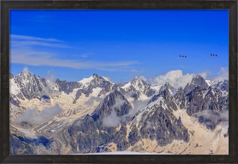 Framed Glacier Du Talefre As Seen from La Vallee Blanche, France Print