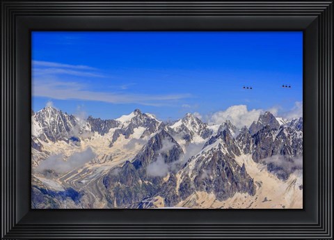 Framed Glacier Du Talefre As Seen from La Vallee Blanche, France Print