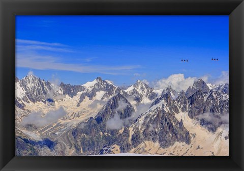 Framed Glacier Du Talefre As Seen from La Vallee Blanche, France Print