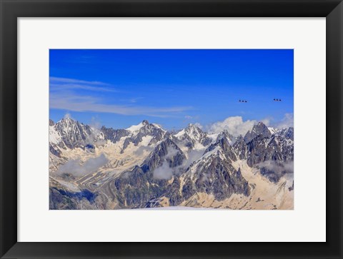 Framed Glacier Du Talefre As Seen from La Vallee Blanche, France Print