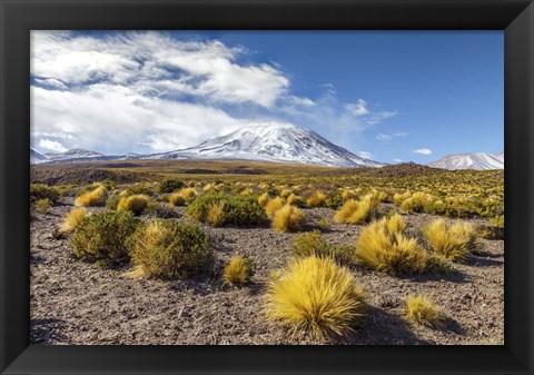 Framed Lascar Volcano in Chile Print