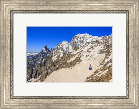 Framed Mont Blanc Mountain As Seen from the Torino Refuge Print