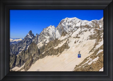 Framed Mont Blanc Mountain As Seen from the Torino Refuge Print