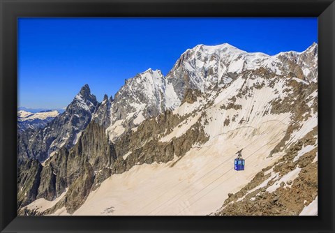 Framed Mont Blanc Mountain As Seen from the Torino Refuge Print