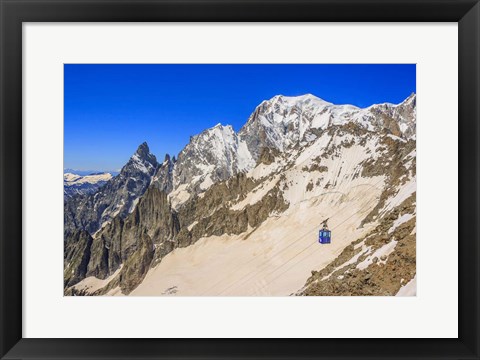 Framed Mont Blanc Mountain As Seen from the Torino Refuge Print