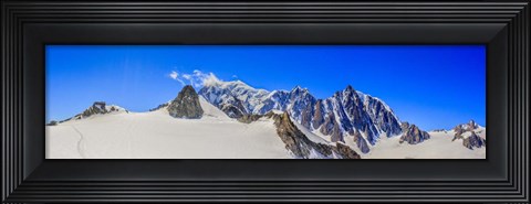 Framed Panoramic View Of the Mont Blanc Massif Print