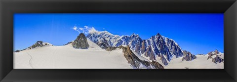 Framed Panoramic View Of the Mont Blanc Massif Print