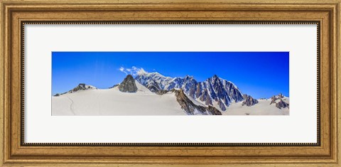Framed Panoramic View Of the Mont Blanc Massif Print