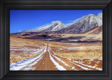 Framed Panoramic View Of the Chiliques Stratovolcano in Chile Print